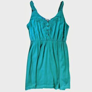 Turquoise chiffon dress